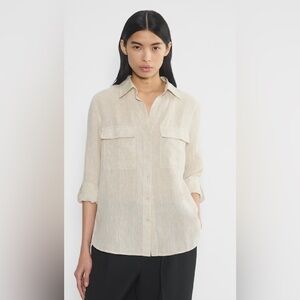 Babaton Linen Button-Up Shirt